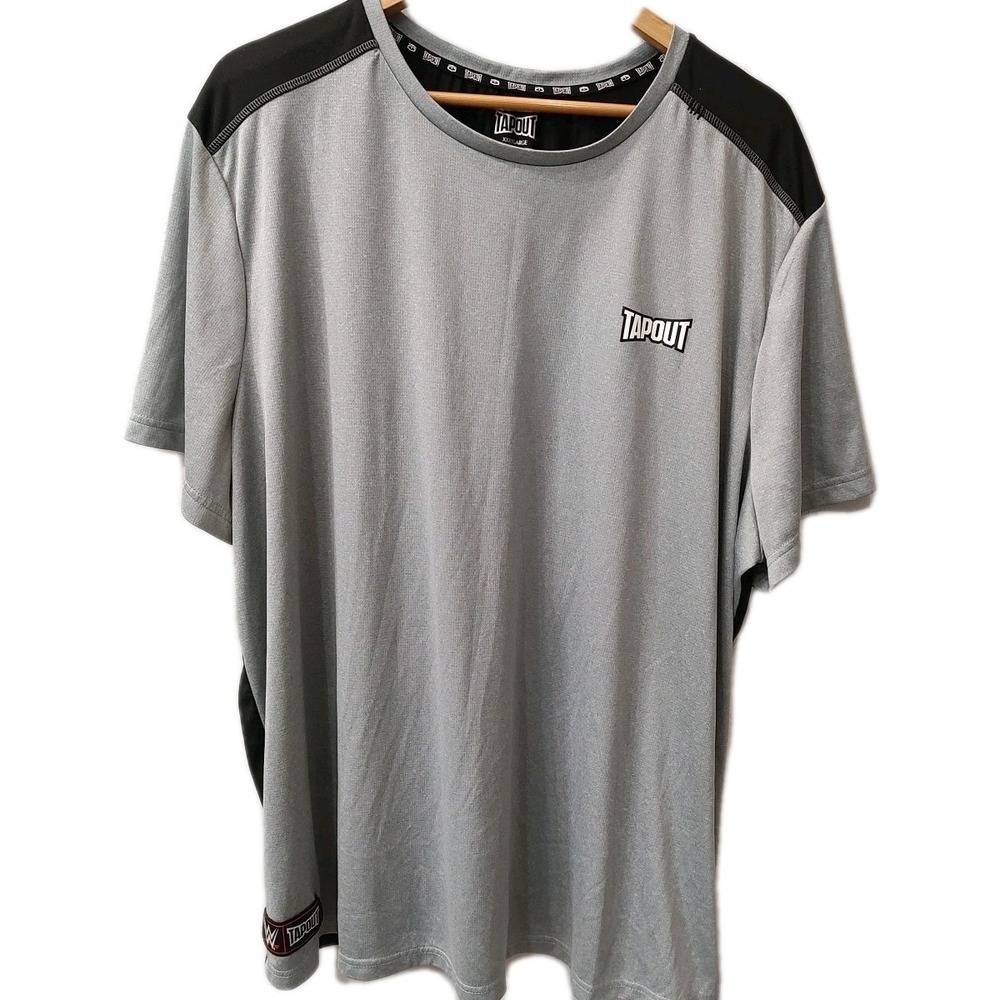 Tapout Athletic‎ Shirt Mens Sz 4X Gray Short Sleeve MMA Y2K Logo